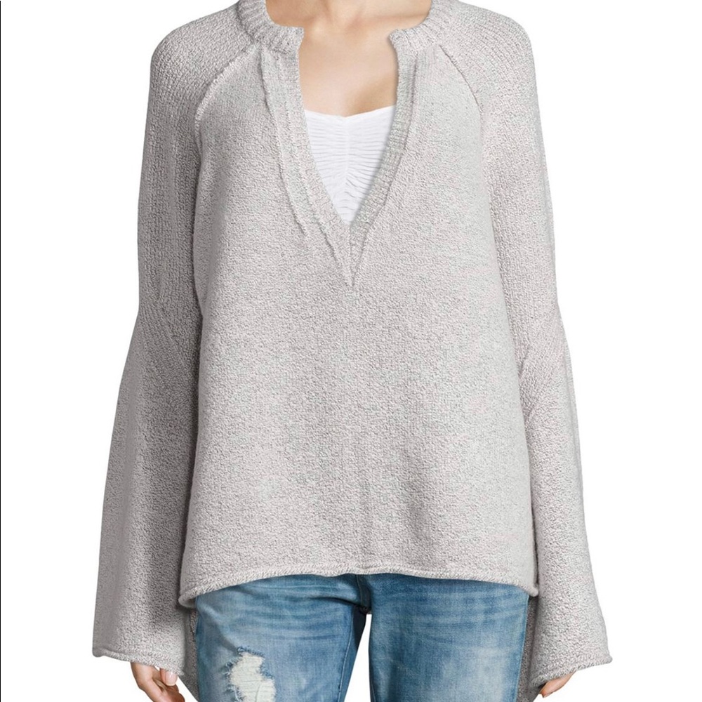 Free People Lovely Lines Bell Sleeve Sweater | XS